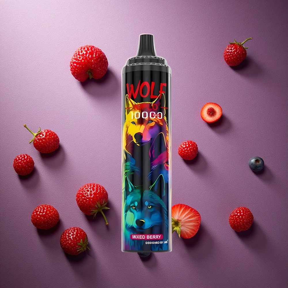 Blandade bär JNR Wolf Niplo 10000 Puffs 20ml 650mAh Sverige grossist