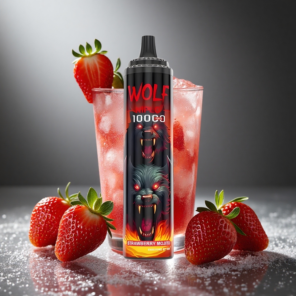 Jordgubb Mojito JNR Wolf Niplo 10000 Puffs 20ml 650mAh Sverige grossist