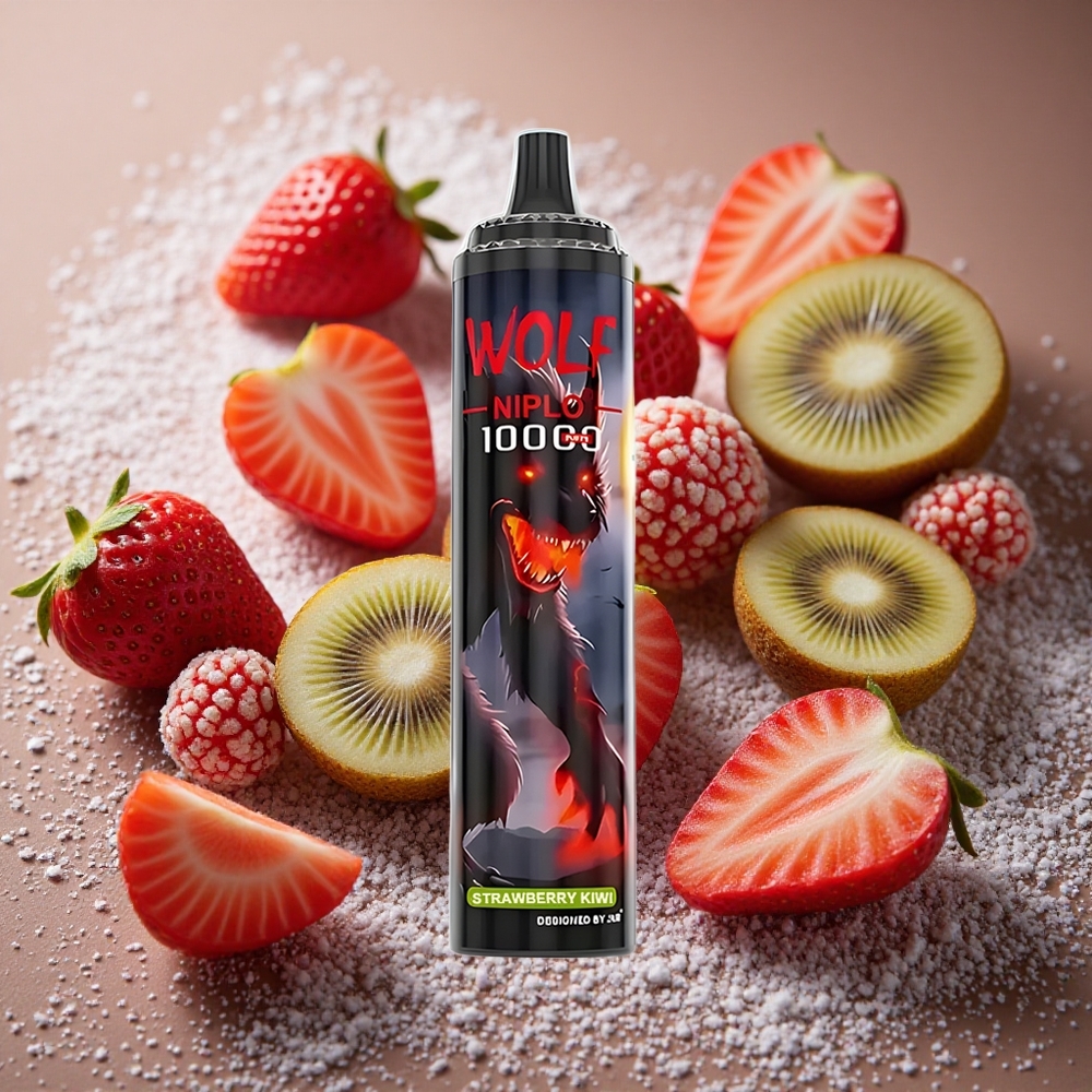Jordgubb kiwi JNR Wolf Niplo 10000 Puffs 20ml 650mAh Sverige grossist