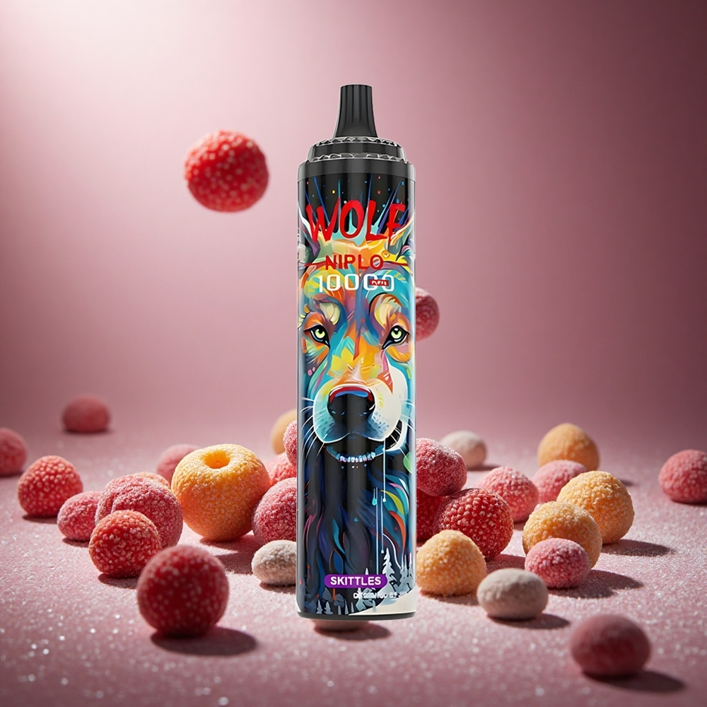 Regnbåge JNR Wolf Niplo 10000 Puffs 20ml Kapacitet Type-C Sverige grossist