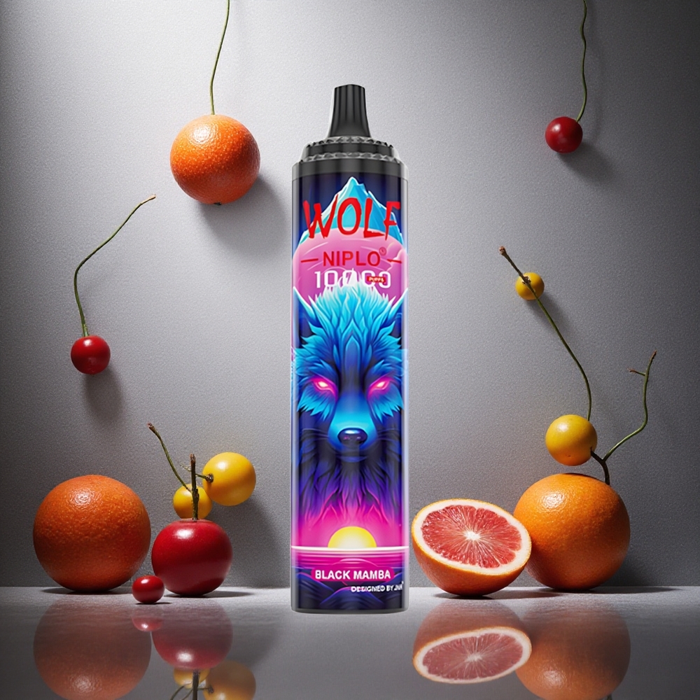 Svart Mamba JNR Wolf Niplo 10000 Puffs 20ml E-vätska Sverige grossist