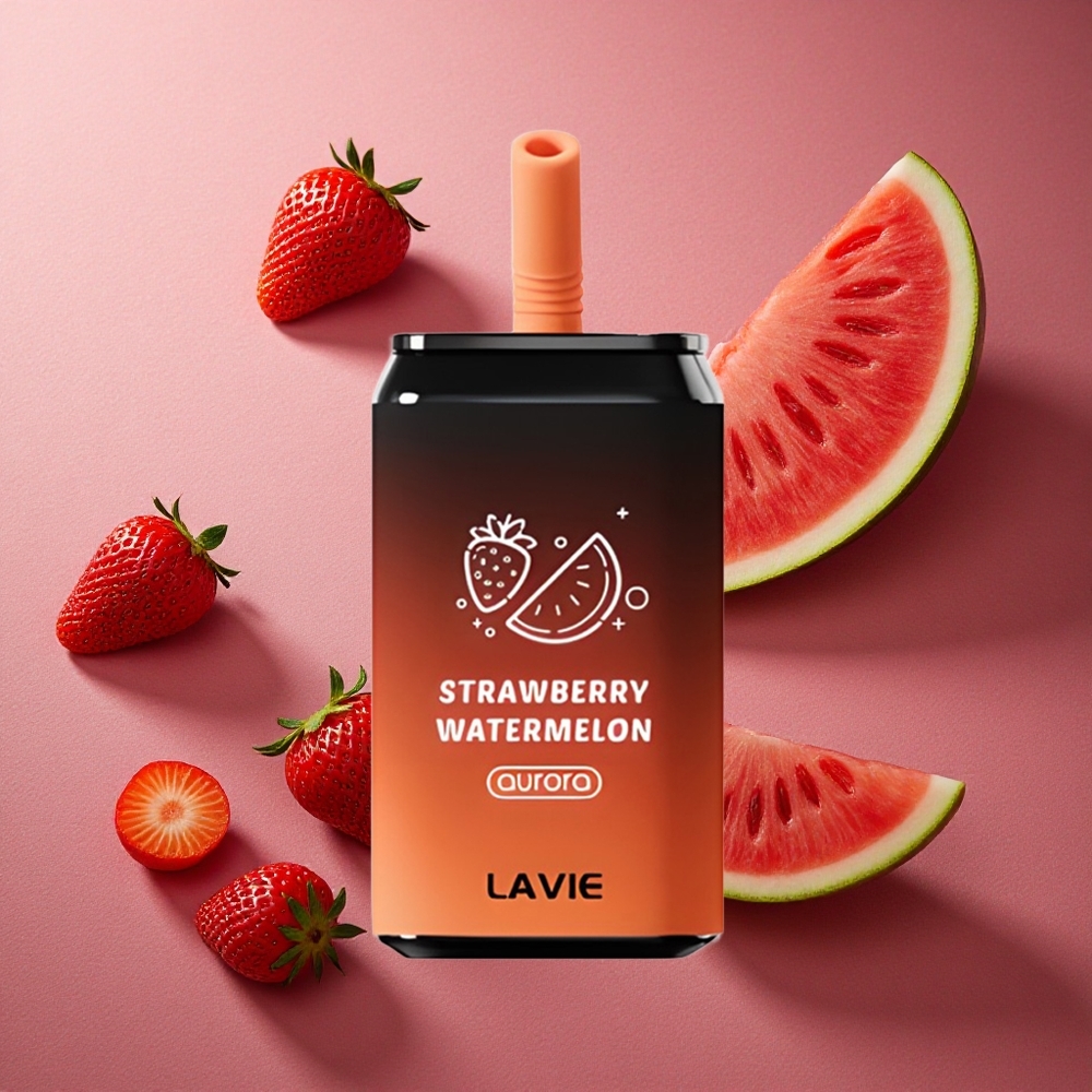 Jordgubb Vattenmelon LAVIE Aurora 11000 Puffs 22ML Kapacitet Sverige grossist