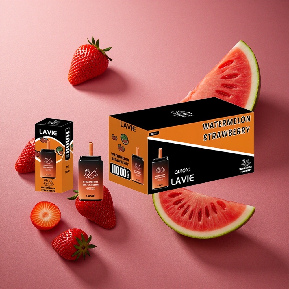 Jordgubb Vattenmelon LAVIE Aurora 11000 Puffs 22ML Kapacitet Sverige grossist