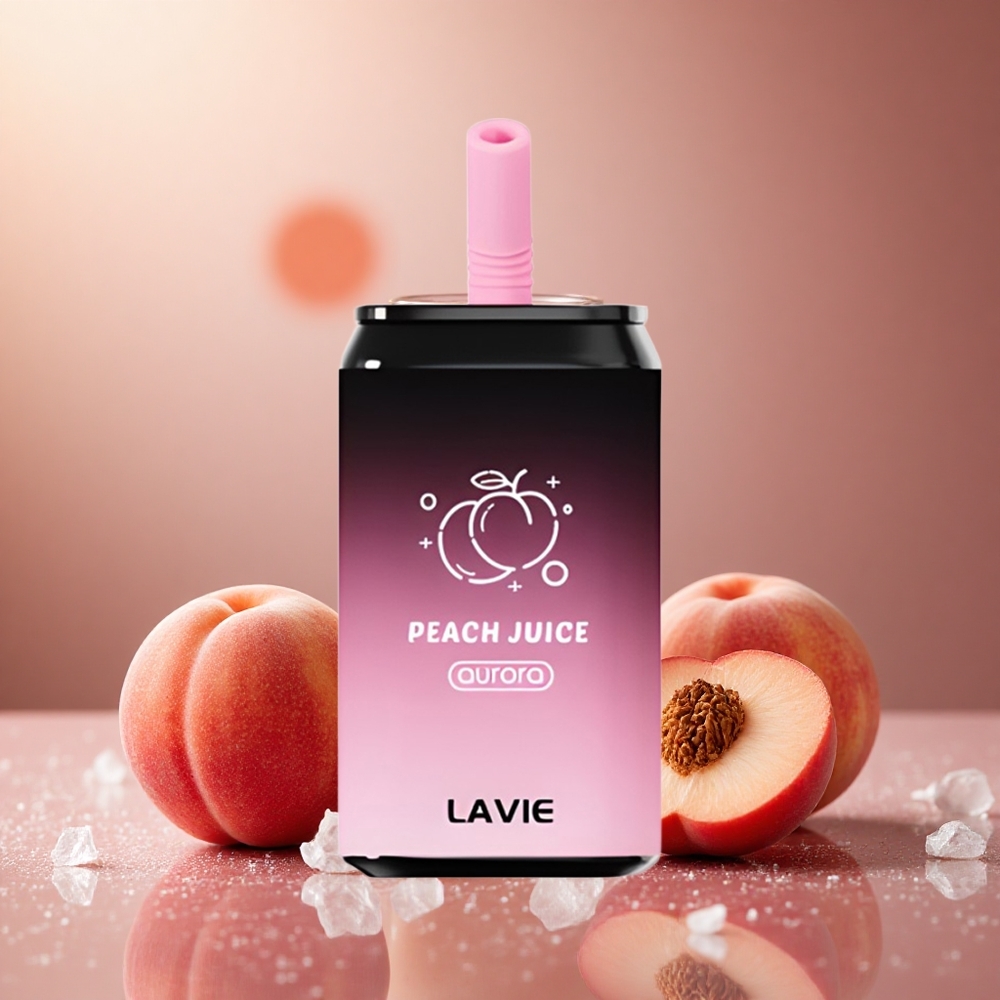 Persikjuice LAVIE Aurora 11000 Puffs 22ML Kapacitet 650mAh Batteri Sverige grossist