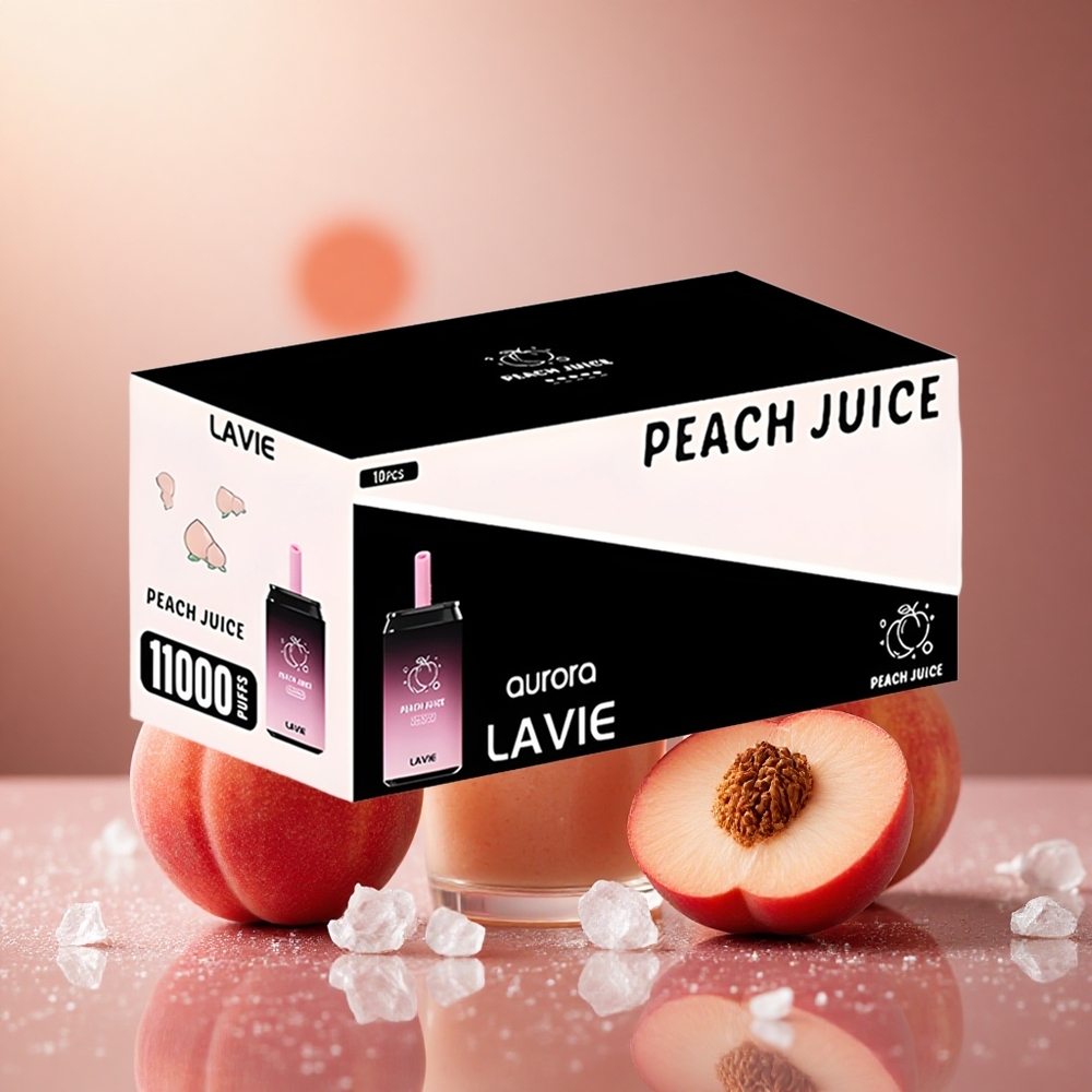 Persikjuice LAVIE Aurora 11000 Puffs 22ML Kapacitet 650mAh Batteri Sverige grossist