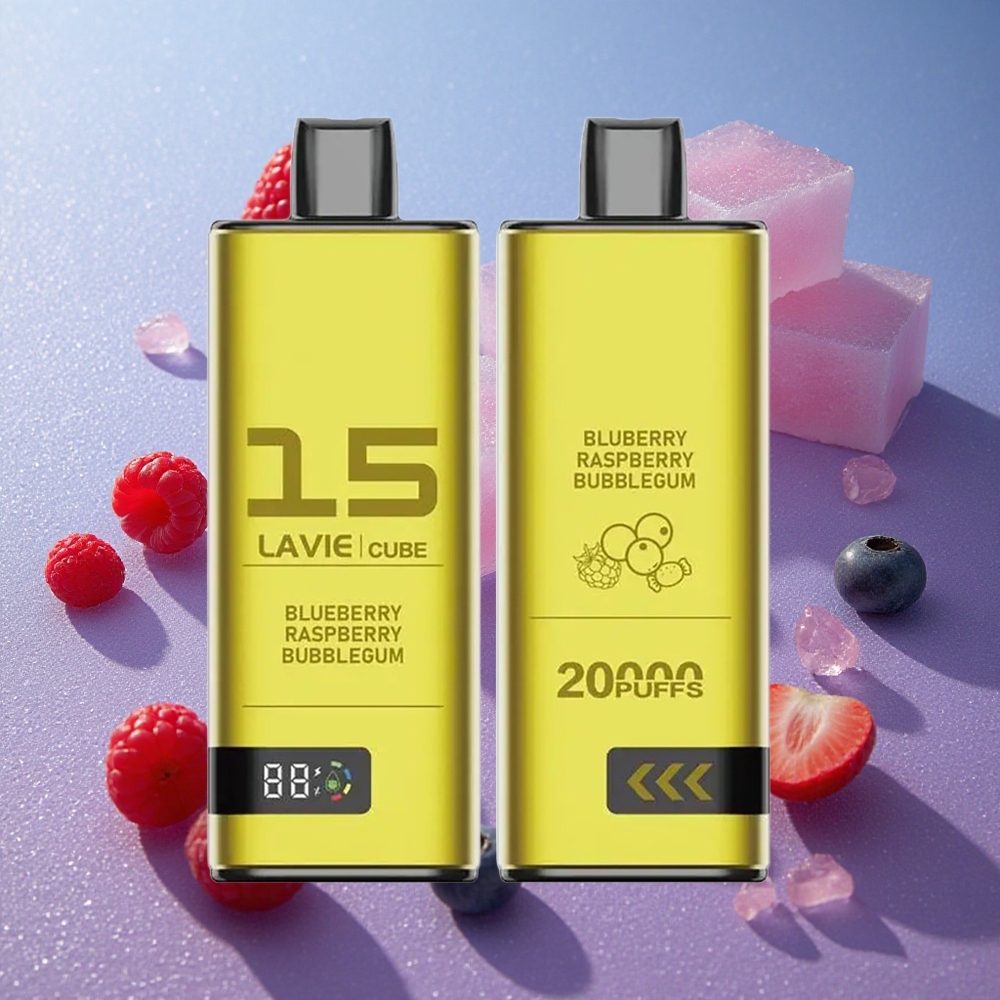 Blåbär Hallon Tuggummi Lavie Cube 20000 Puffs 28ML Sverige grossist