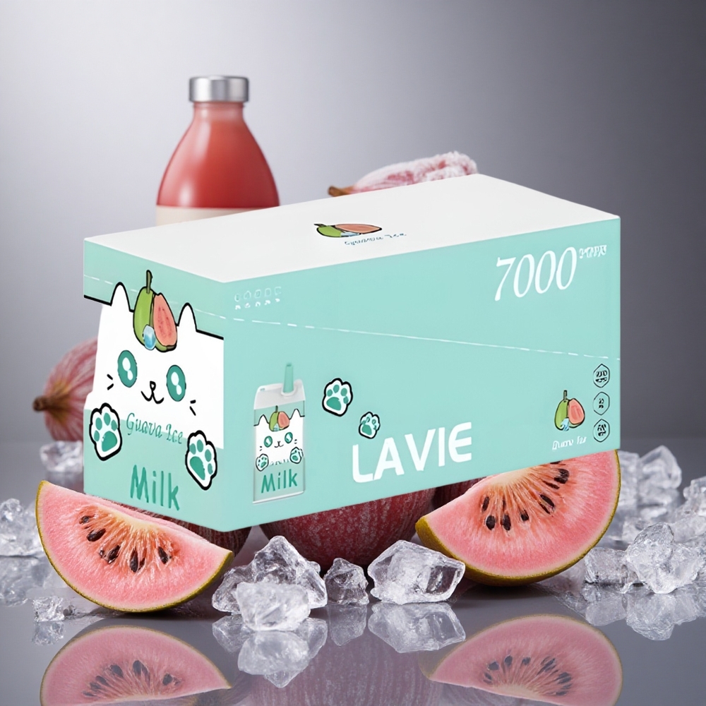 Guava Is (Guava Ice) LAVIE Milk 7000 Puffs 16ML (16ML) Sverige grossist
