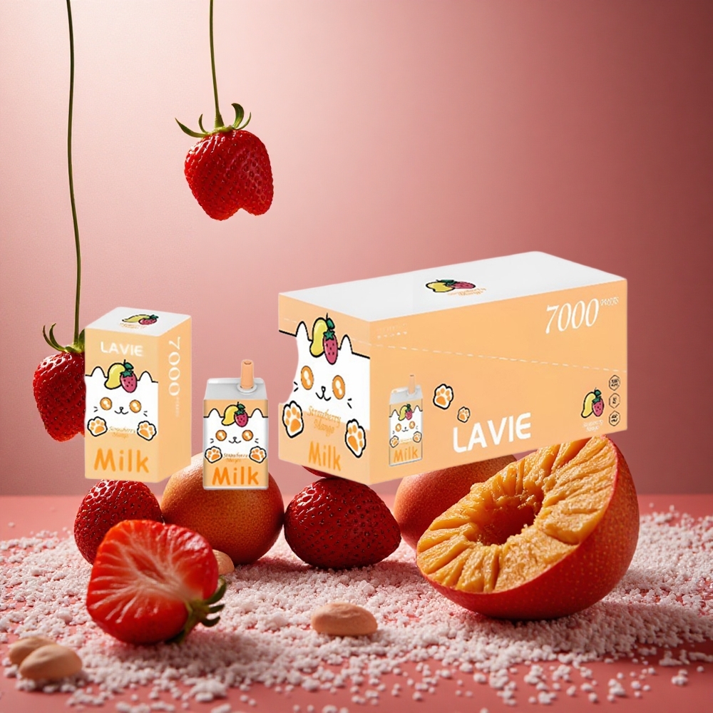 Jordgubb Mango LAVIE Milk 7000 Puffs 16ML 600mAh Sverige grossist