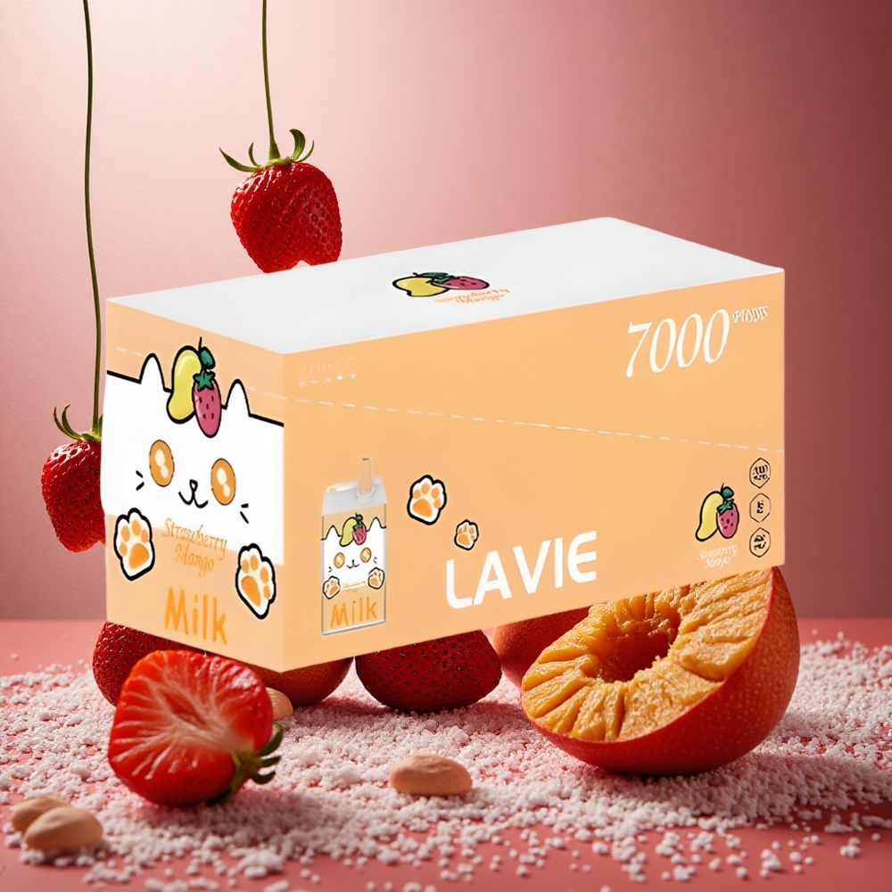 Jordgubb Mango LAVIE Milk 7000 Puffs 16ML 600mAh Sverige grossist