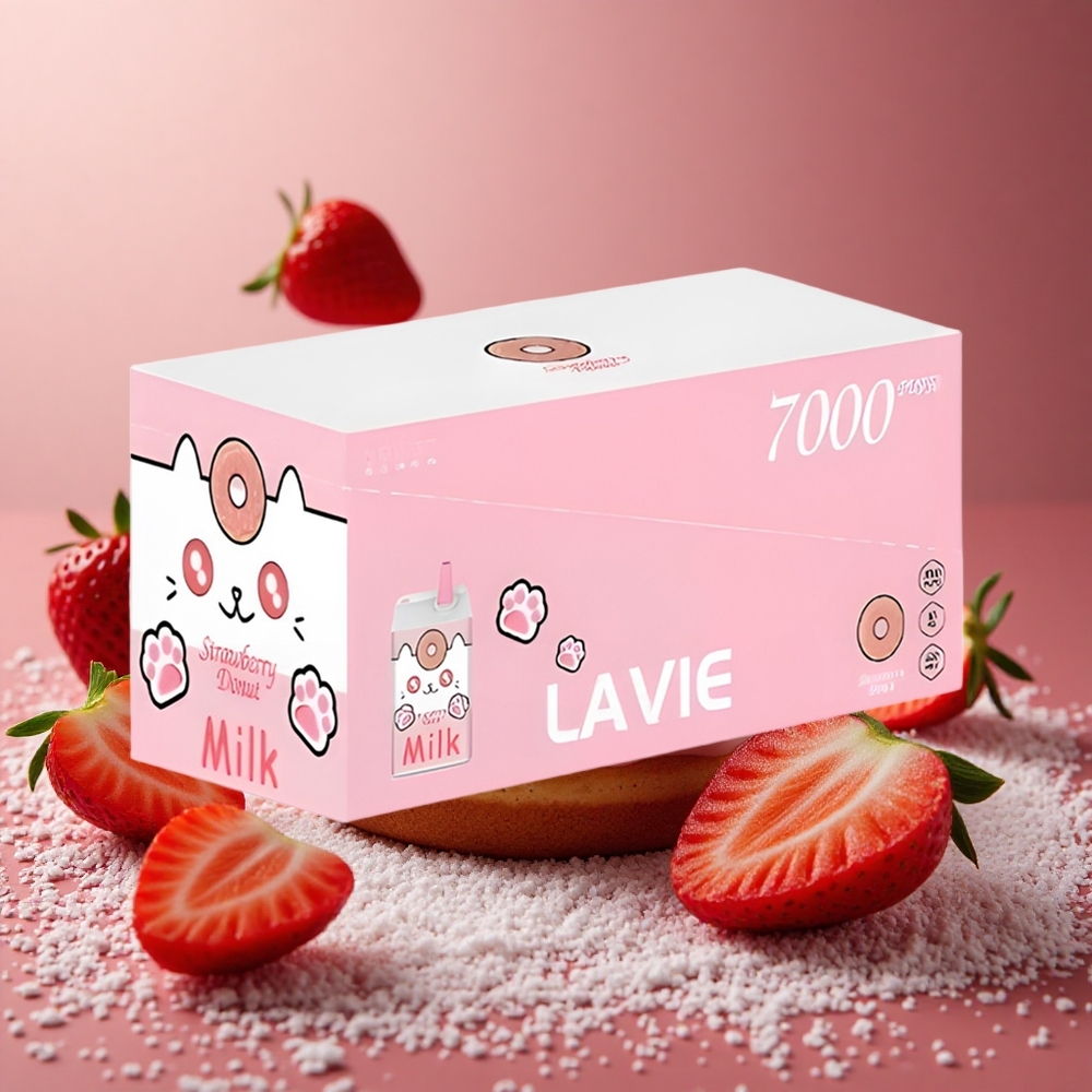 Jordgubbsmunk LAVIE Milk 7000 Puffs 16ML 600mAh Sverige grossist
