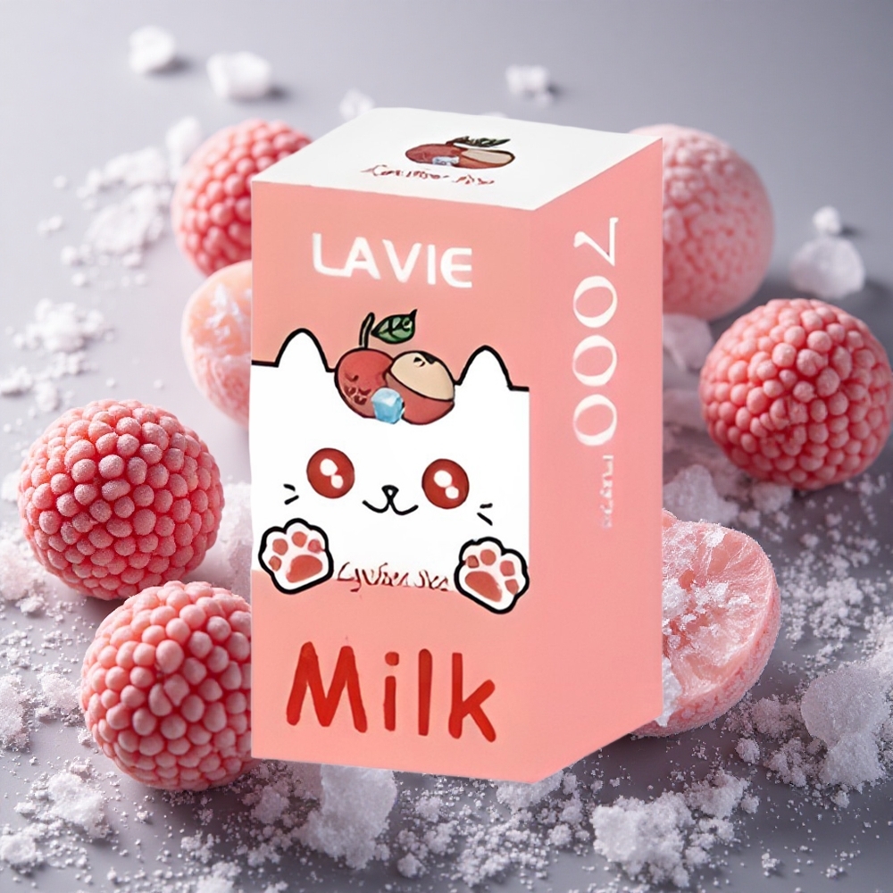 Lychee Is LAVIE Milk 7000 Puffs 16ML 600mAh Sverige grossist