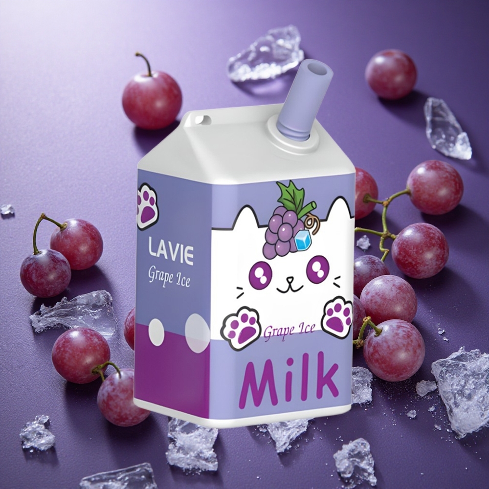 Vinbär Is LAVIE Milk 7000 Puffs 16ML 600mAh Sverige grossist