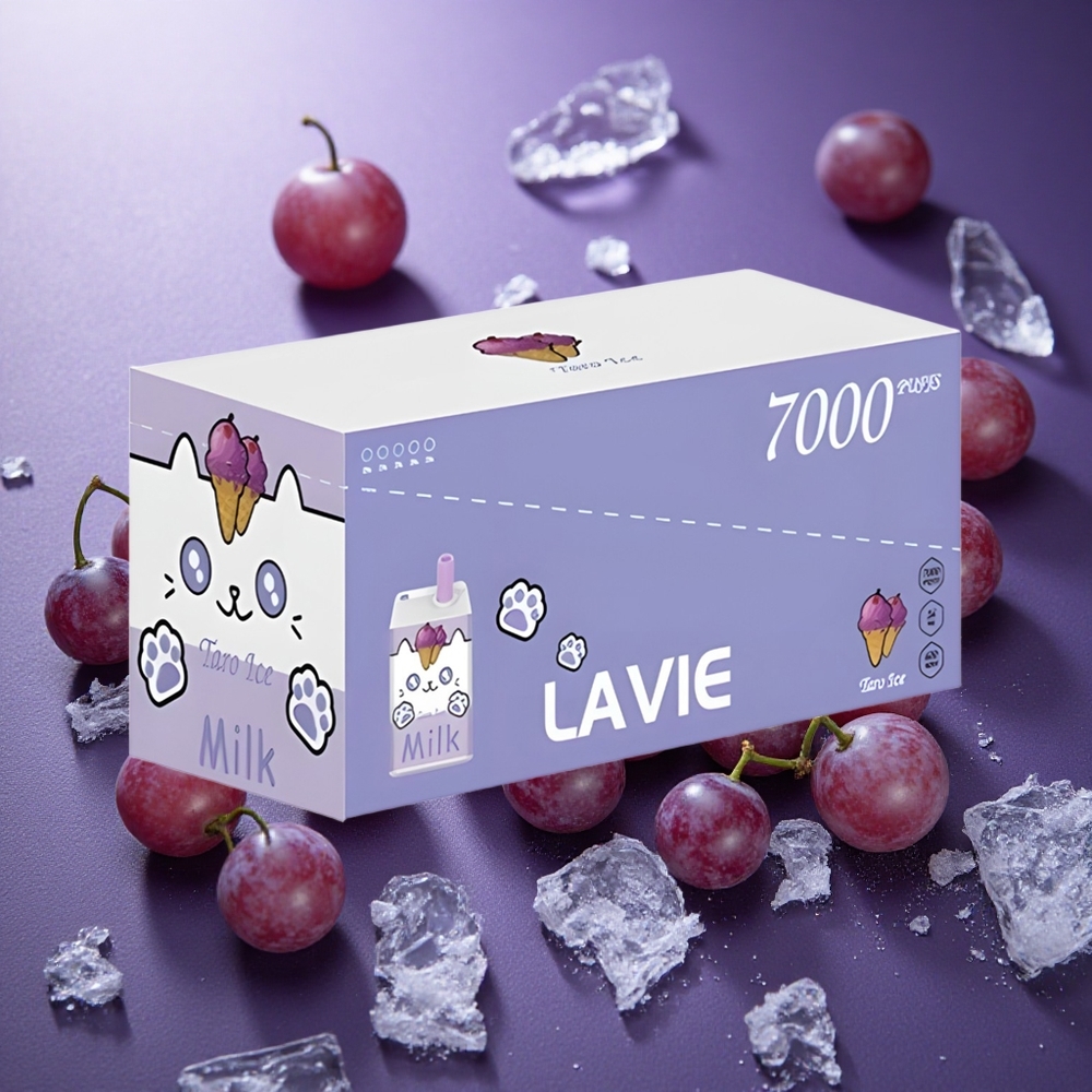 Vinbär Is LAVIE Milk 7000 Puffs 16ML 600mAh Sverige grossist