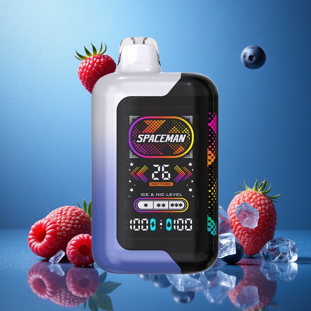 Blå Hallon Is SMOK SPACEMAN SP40000 40000 puffar 20ml Sverige grossist