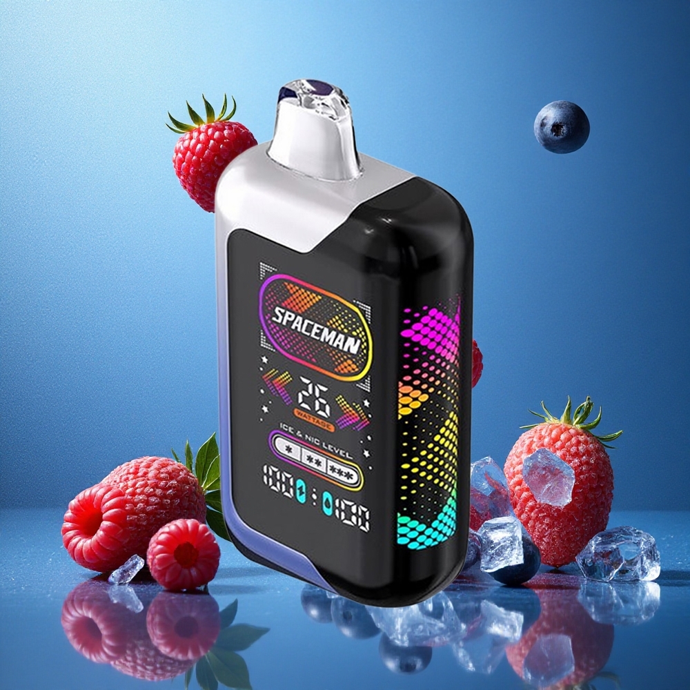 Blå Hallon Is SMOK SPACEMAN SP40000 40000 puffar 20ml Sverige grossist