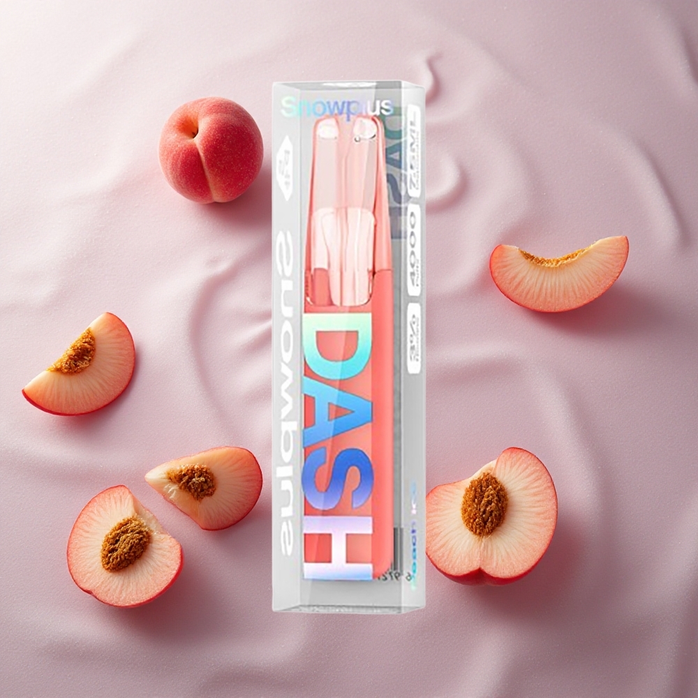 Persikais Snowplus Dash 4000 puffar Keramisk atomiser och 530 mAh batteri Sverige grossist