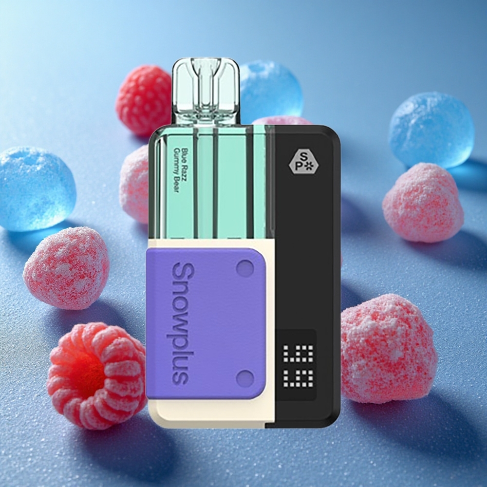 Blå Hallon Gummi Björn Snowplus Swift 5000 Puffs Dual Mesh 1000 mAh Sverige grossist