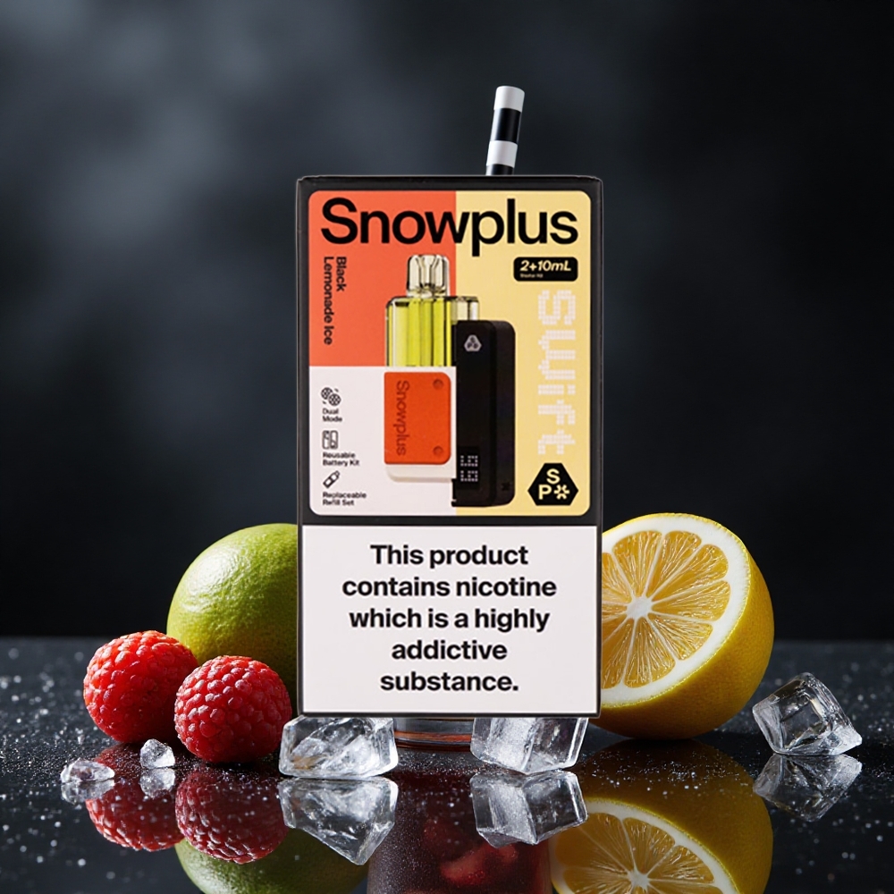 Svart Lemonad Is Snowplus Swift 5000 Puffs Dubbel Nätverksatomizer 1000 mAh Sverige grossist