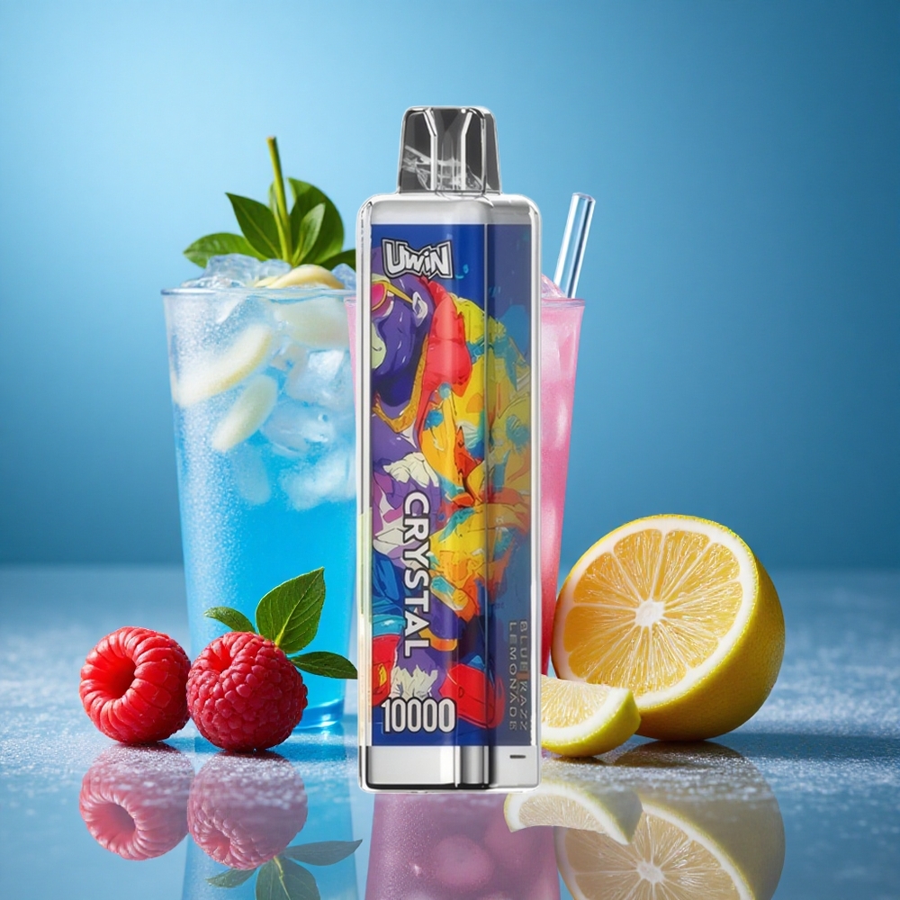 Blå Hallon Citron UWIN Crystal 10000 E-cigaretter 18ml E-vätska 650mAh Batteri Sverige grossist