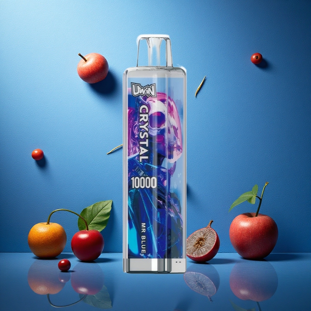 Blå UWIN Crystal 10000 Puffs 18ml Kapacitet 0.8 Ohm Sverigegrossist