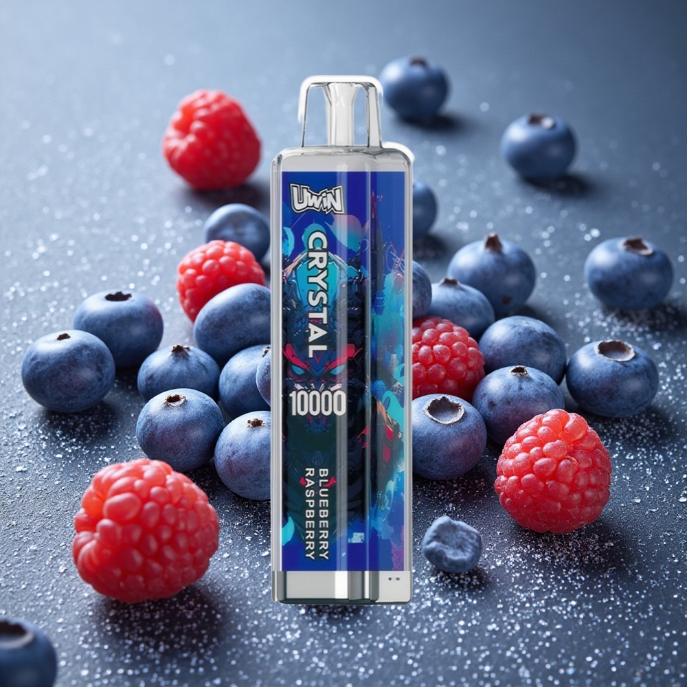 Blåbär Hallon UWIN Crystal 10000 Puffs 18ml Kapacitet 650mAh Batteri Sverige grossist