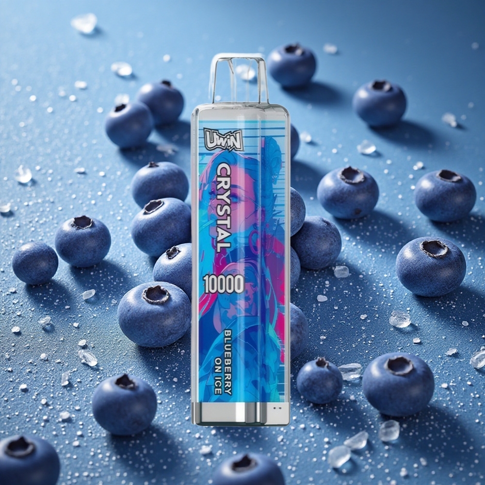 Blåbär på is UWIN Crystal 10000 Puffs 18ml batteri Sverige grossist