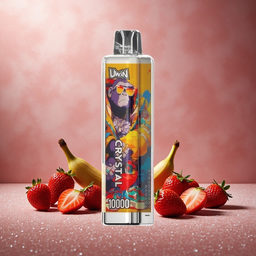 Jordgubb Banan UWIN Crystal 10000 Puffs 18ml E-vätska 650mAh Batteri Sverige grossist