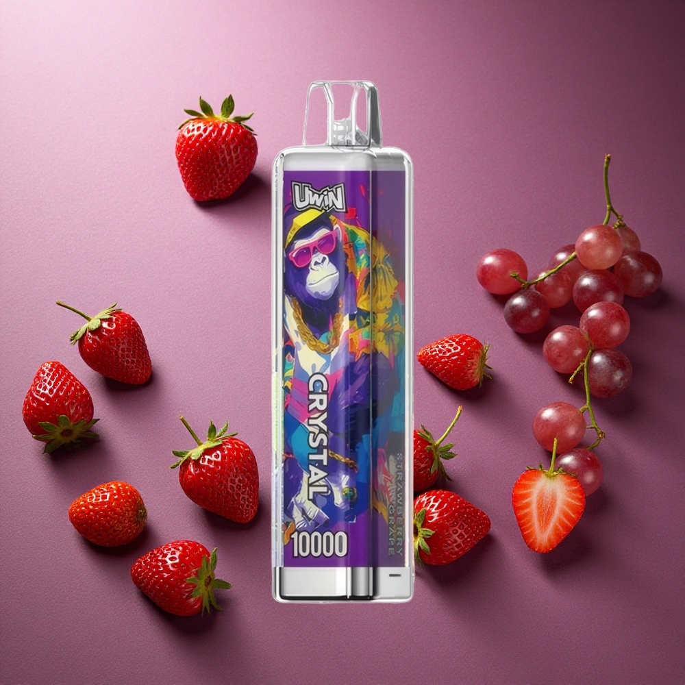 Jordgubb Druva UWIN Crystal 10000 Puffs 18ml 650mAh Sverige grossist