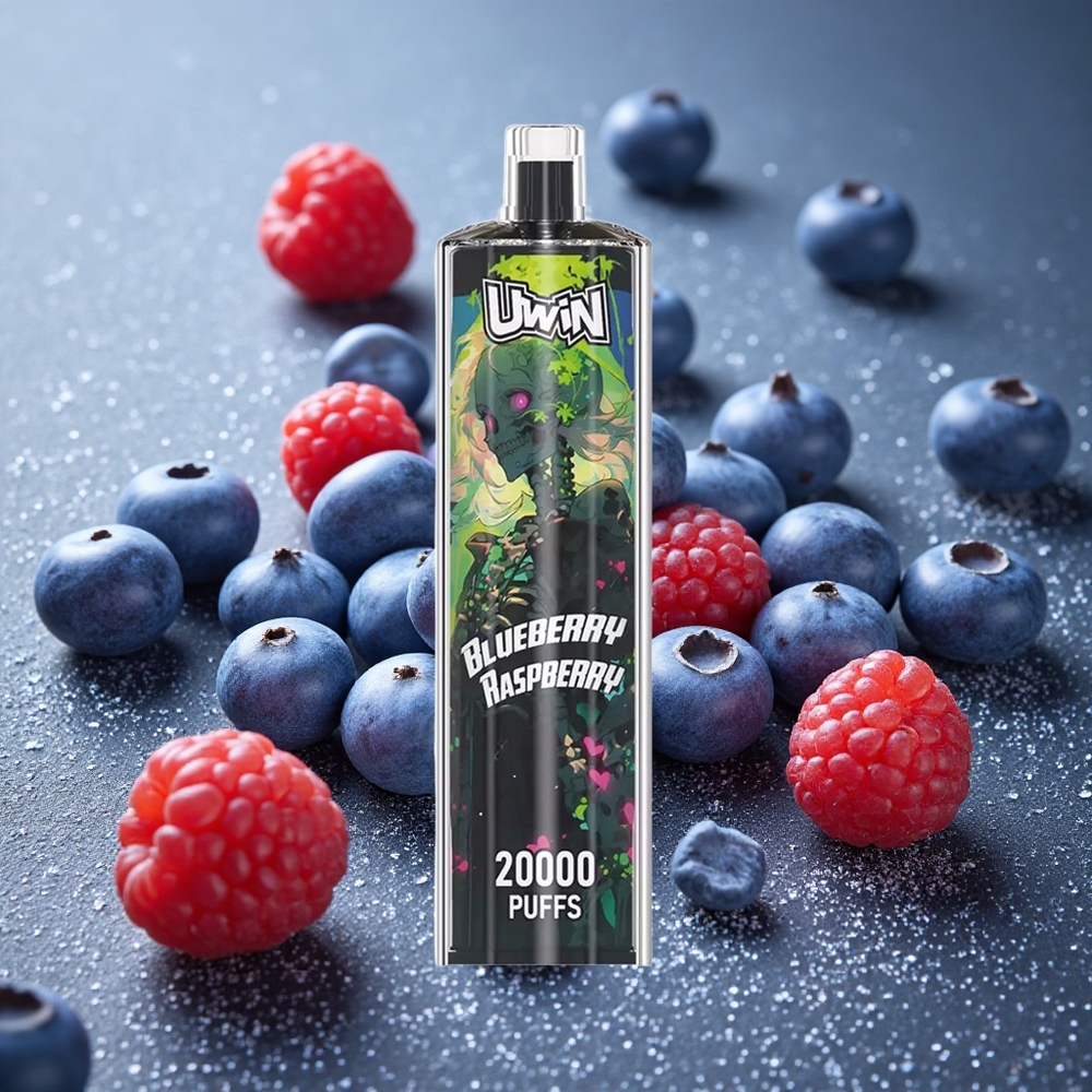 Blåbär Hallon Uwin Shisha Hookah Crystal 20000 Puffs 22ml Kapacitet Mesh Coil Sverige grossist