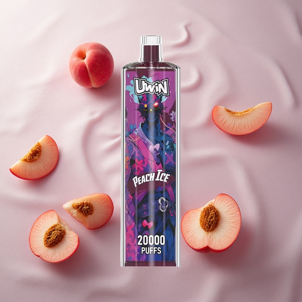 Persika Is Uwin Shisha Hookah Crystal 20000 Puff Nikotinfri Mesh Coil Sverige grossist