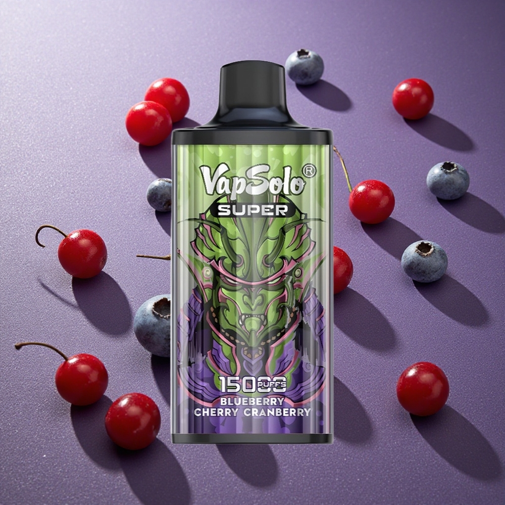 Blåbär Körsbär Tranbär Vapsolo Super 15000 puffar 40ml E-Liquid Sverige grossist