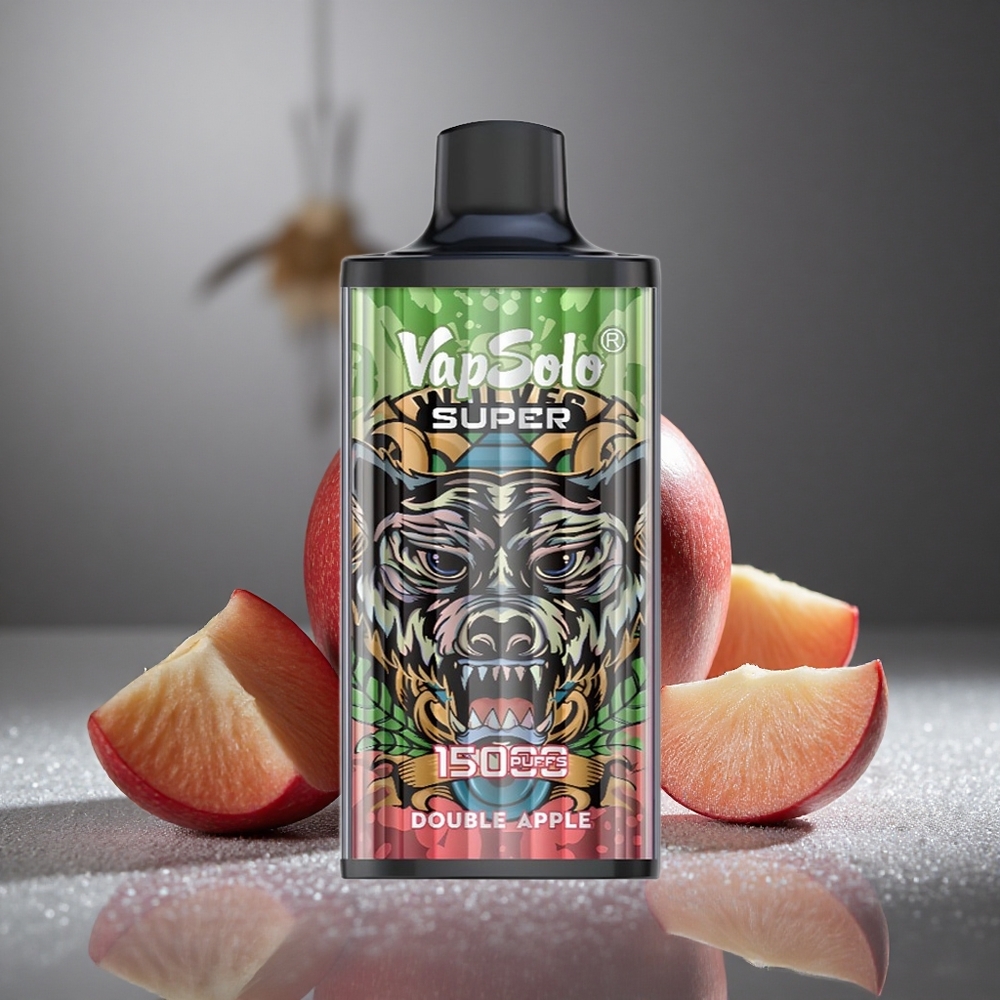 Dubbel Äpple Vapsolo Super 15000 puffar 40ml E-vätska 850mah Mesh Coil Sverige grossist