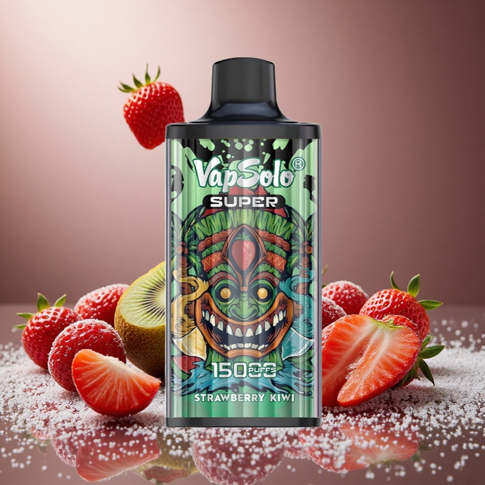 Jordgubb Kiwi Vapsolo Super 15000 puffar 40ml E-vätska Sverige grossist