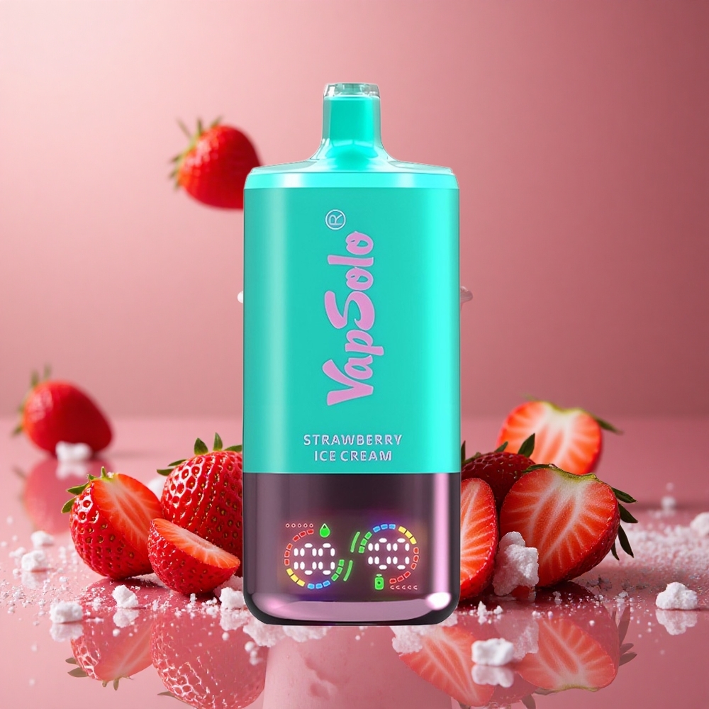 Jordgubb Glass VapSolo Triple 30000 Puffs 40ml E-Vätska Sverige grossist