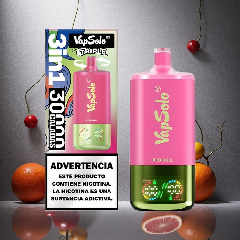 Röd Tjur VapSolo Triple 30000 Puffar 40ml Sverige grossist