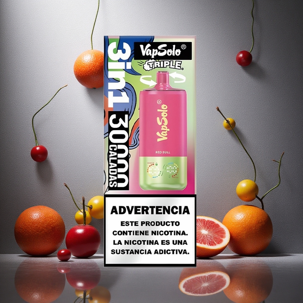 Röd Tjur VapSolo Triple 30000 Puffar 40ml Sverige grossist