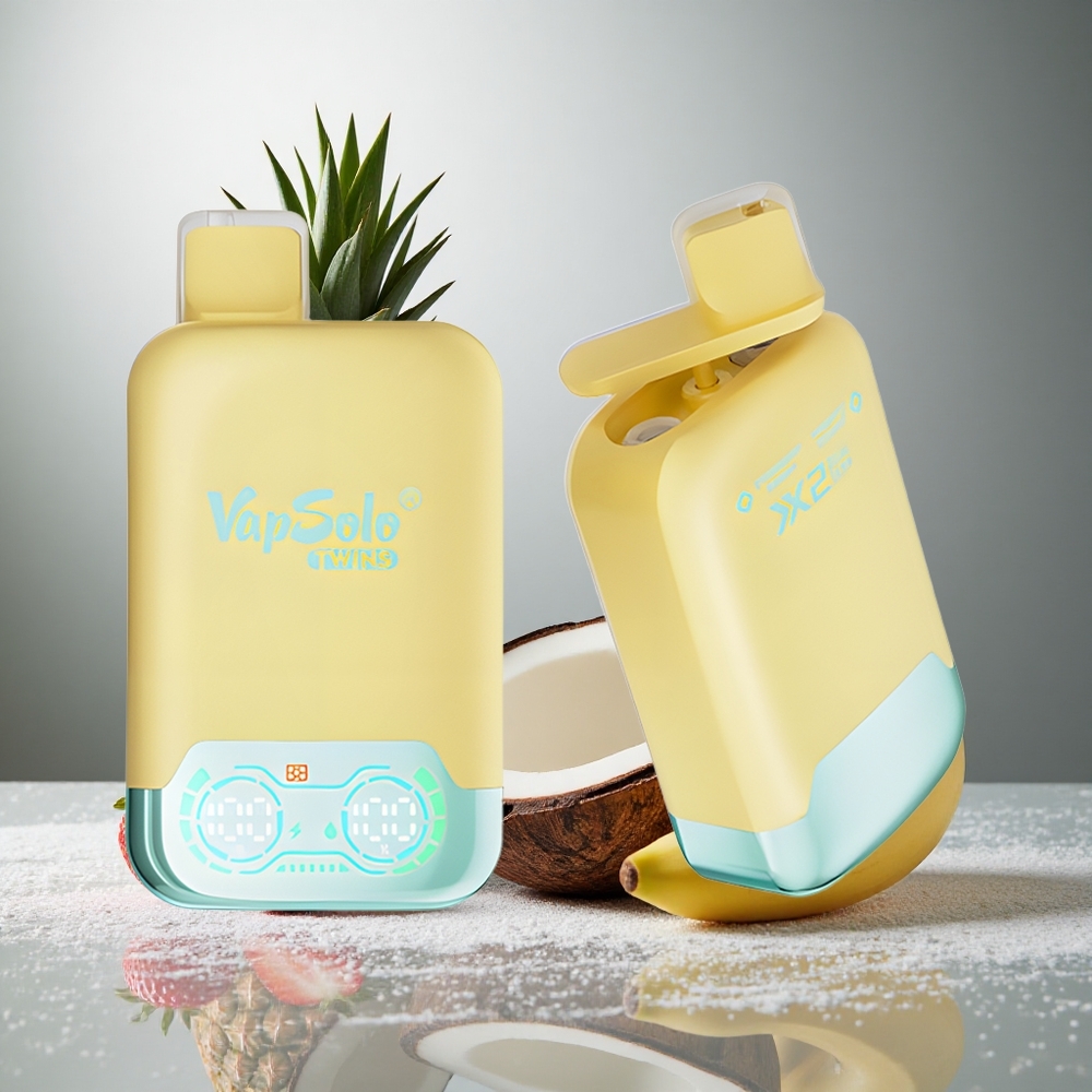 Ananas Kokos & Jordgubb Banan Vapsolo Twins 20000 Puffs 40 ml E-vätska Sverige grossist