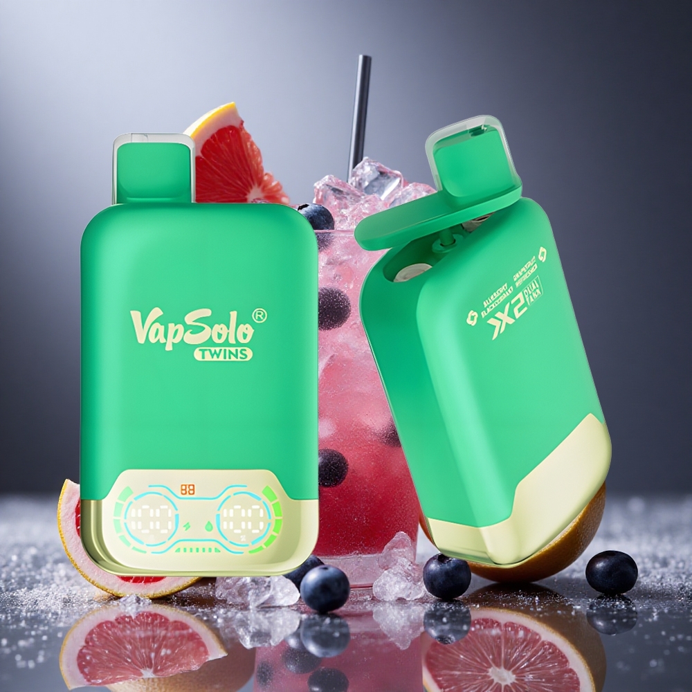Blåbär Svartvinbär & Grapefrukt Refresher Vapsolo Twins 20000 Puffs 40 ml E-vätska Sverige grossist