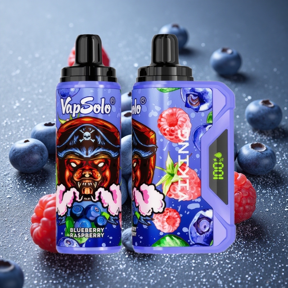 Blåbär Hallon VapSolo VIKING 12000 Puffs 22ml E-vätska Sverige grossist