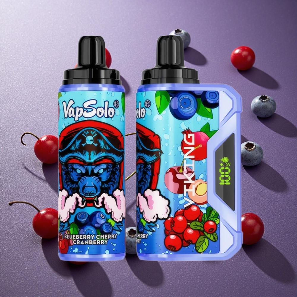 Blåbär Körsbär Tranbär VapSolo VIKING 12000 Puffs 22ml E-vätska Sverige grossist