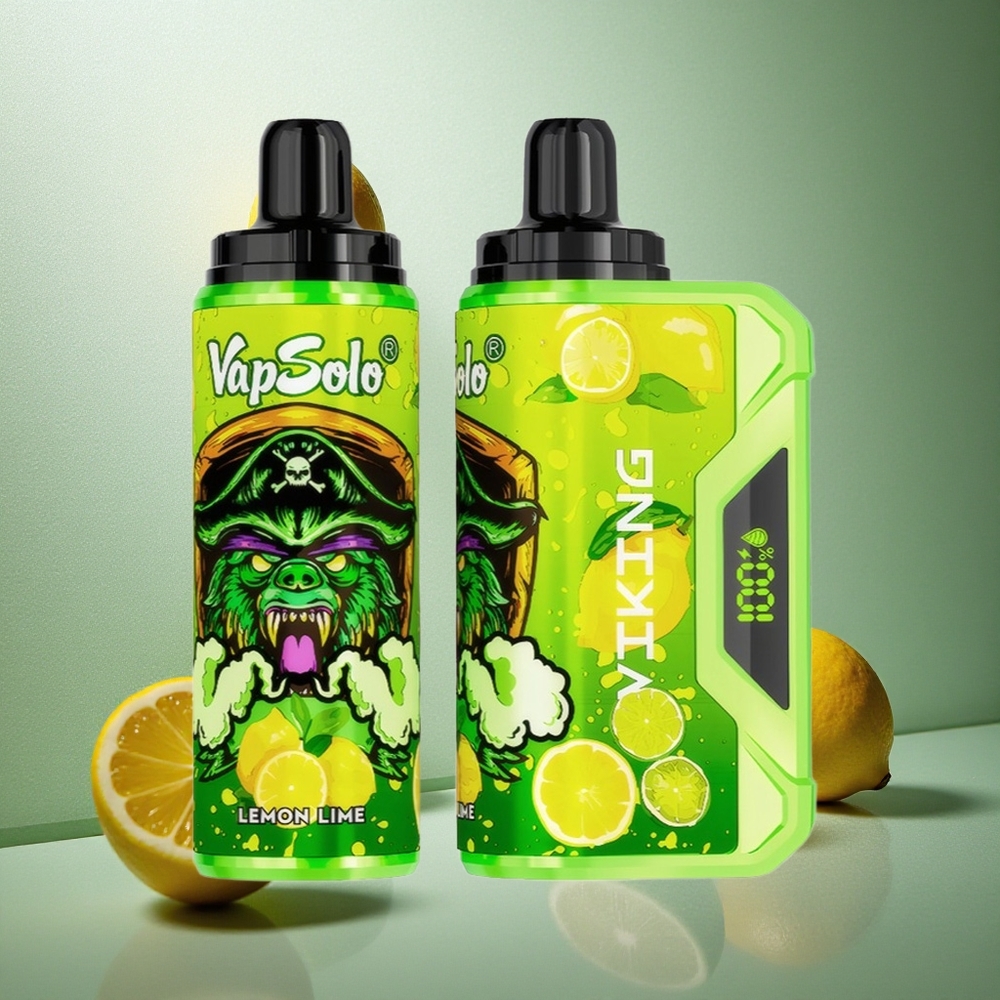 Citron Lime VapSolo VIKING 12000 Puffs 22ml E-vätska Sverige grossist