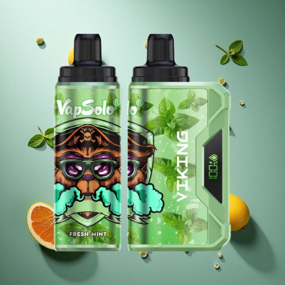 Färsk Mynta VapSolo VIKING 12000 Puffs 22ml E-Liquid Sverige grossist