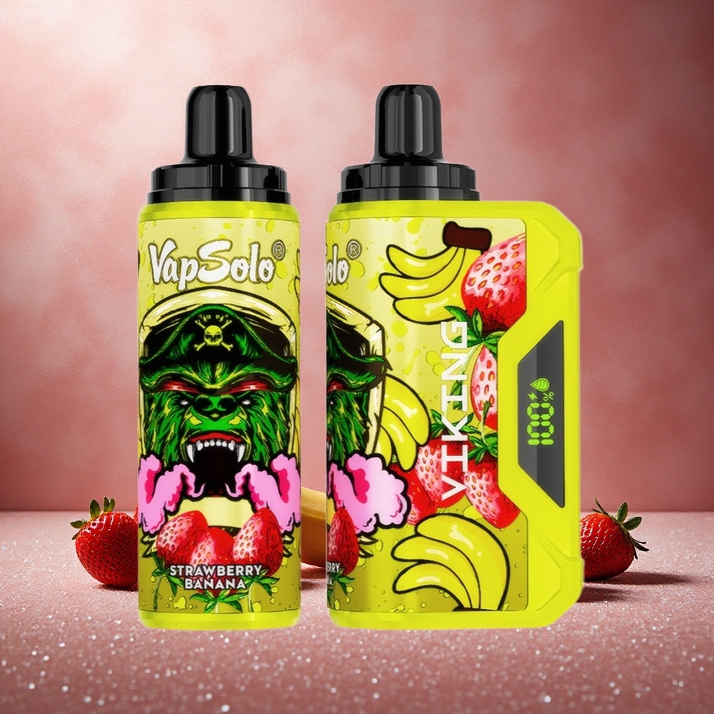 Jordgubb Banan VapSolo VIKING 12000 Puffs 22ml Sverige grossist