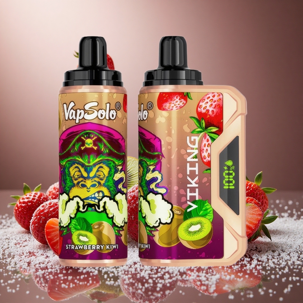 Jordgubb Kiwi VapSolo VIKING 12000 Puffs 22ml E-vätska Sverige grossist
