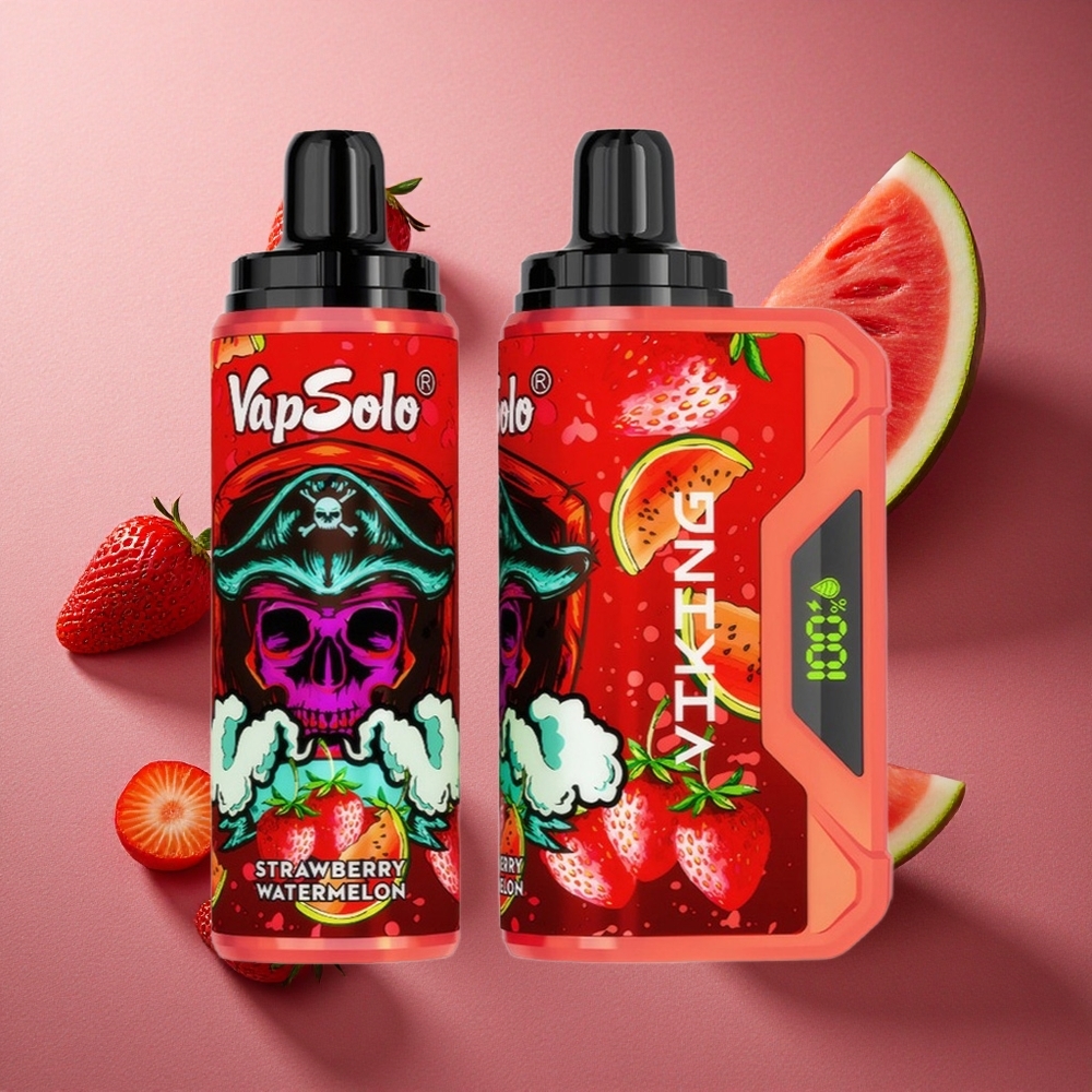 Jordgubb Vattenmelon VapSolo VIKING 12000 puffar 22ml Sverige grossist