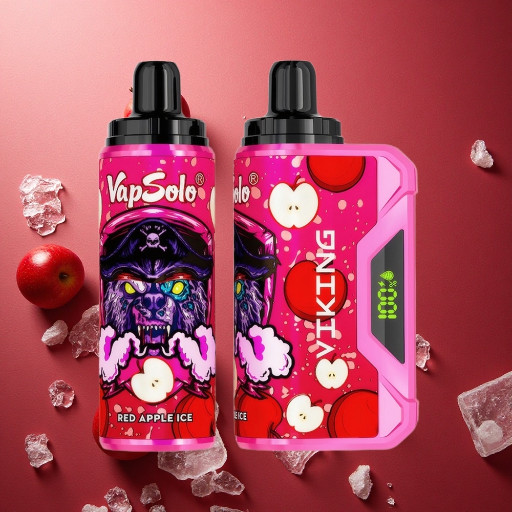 Röd Äpple Is VapSolo VIKING 12000 Puffs 22ml E-Liquid Sverige grossist