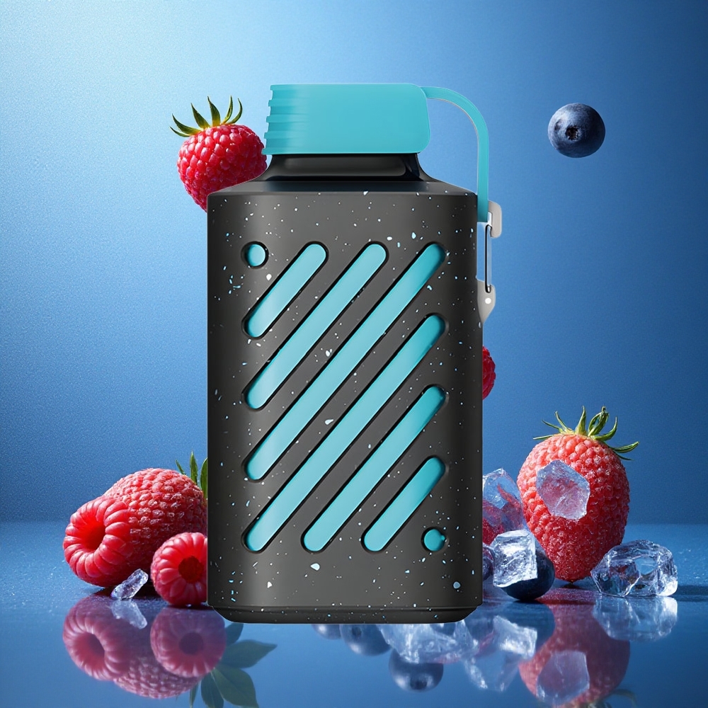 Blå Hallon Is VOZOL GEAR 10000 Engångs Vape 10000 puffar 20 ml E-vätska Kapacitet Sverige grossist