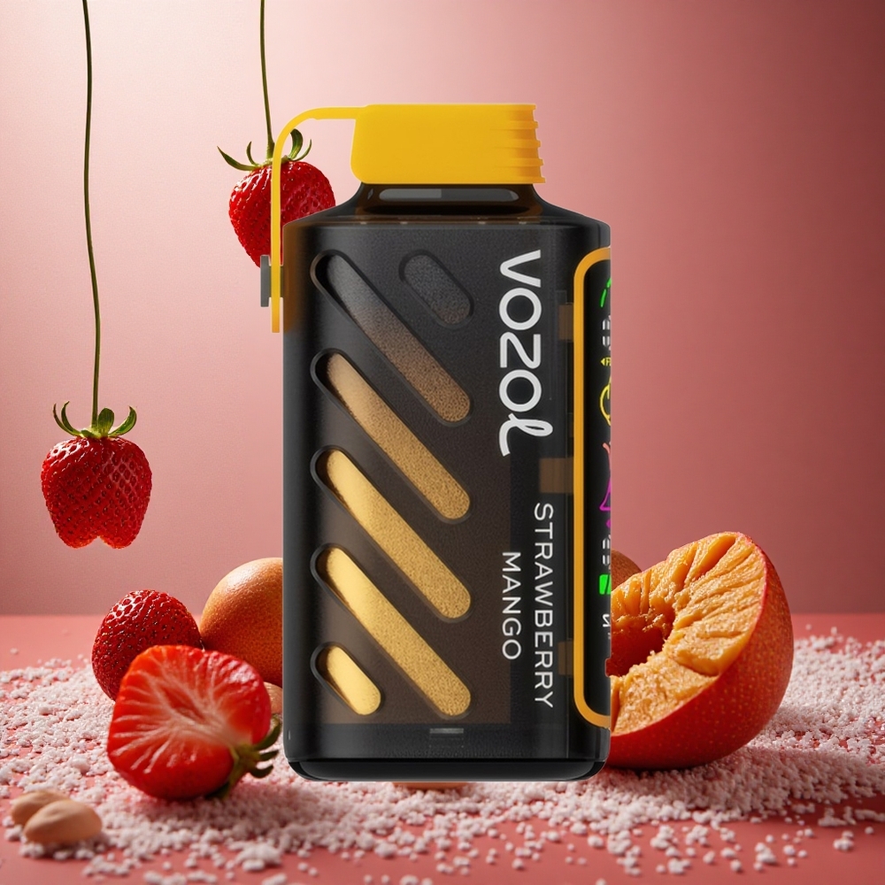 Jordgubb Mango VOZOL Gear Power 20000 Puffs Dual Mesh Coil Full Screen Display Sverige grossist