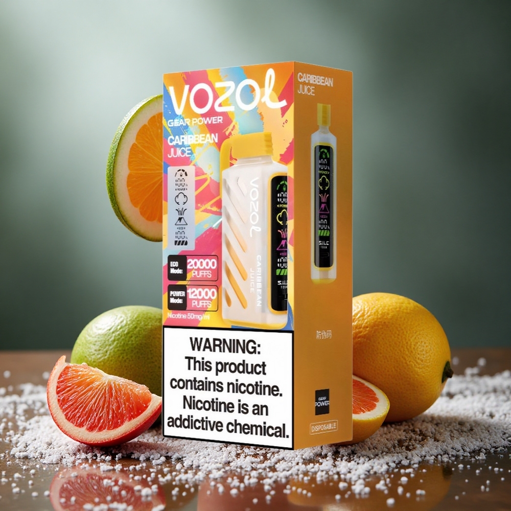 Karibisk Juice VOZOL Gear Power 20000 Puffs Dual Mesh Coil 20mL Sverige grossist