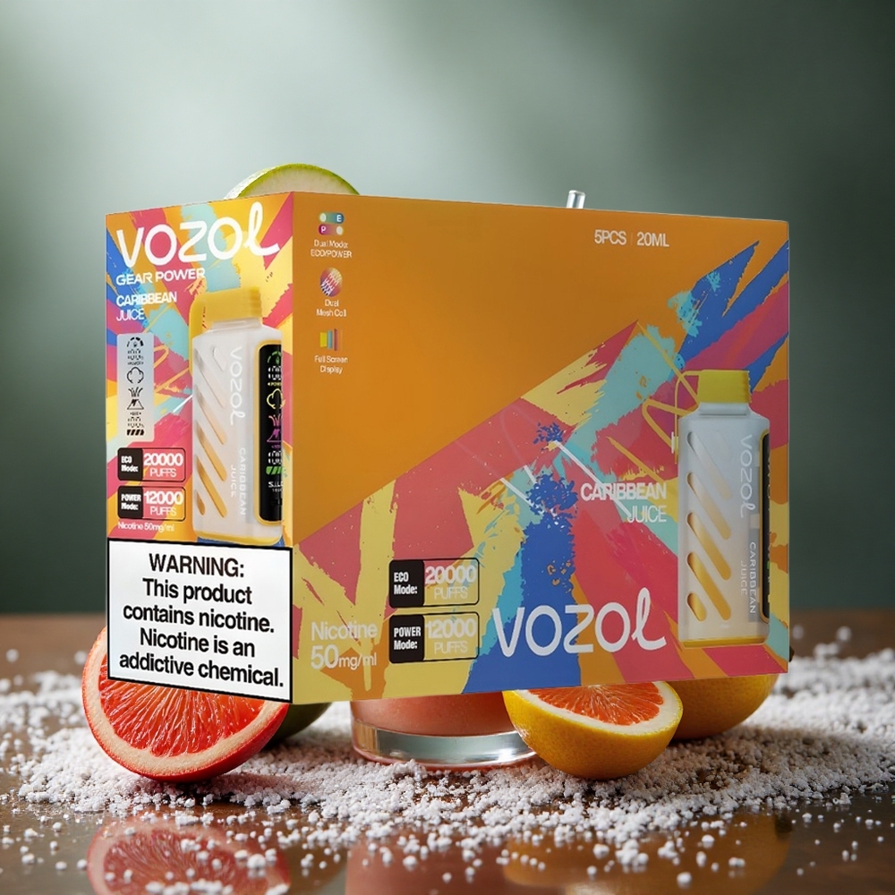 Karibisk Juice VOZOL Gear Power 20000 Puffs Dual Mesh Coil 20mL Sverige grossist